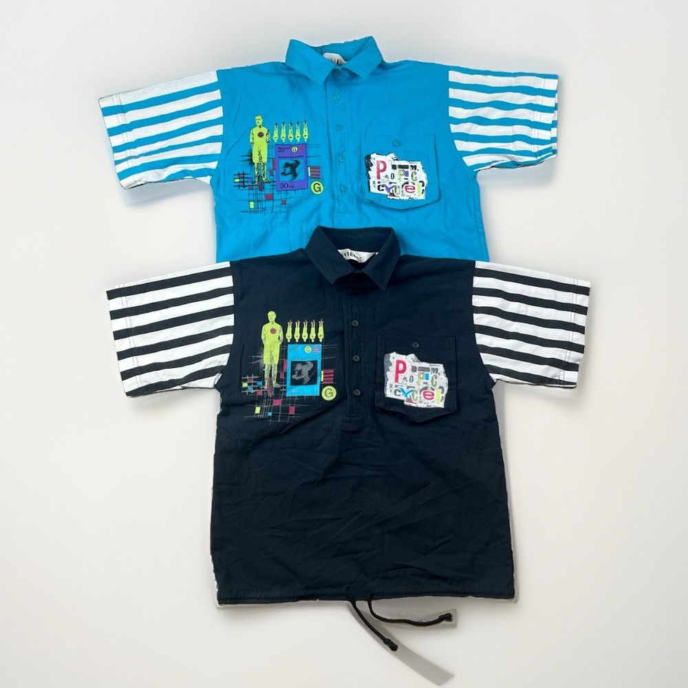 Vintage Gitano T-shirt Lot Of 2 Boys Youth Size 8 Small - Sapporo 1972 Olympics